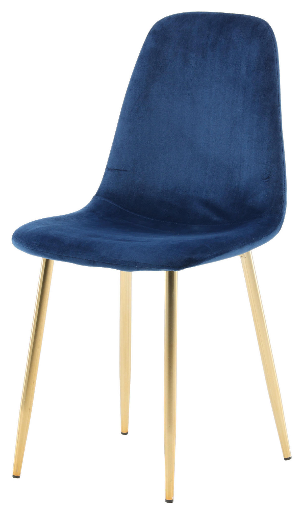 STOLSET 2 styck stål sammet  - ljusblå/mässingsfärgad, Design, metall/textil (44/86/52cm) - Livetastic
