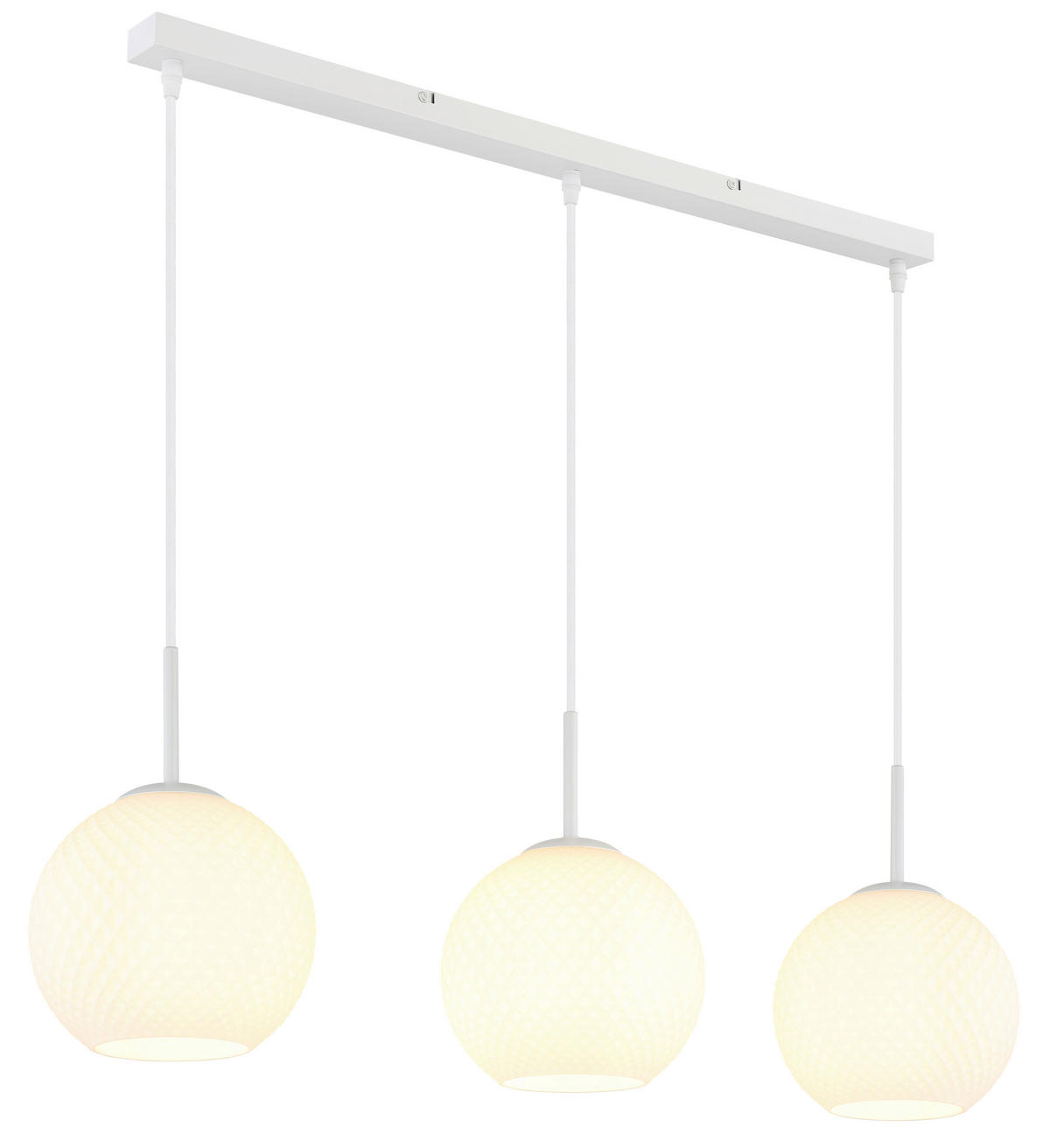 SVJETILJKA VISEĆA    90/20/120 cm    Andre  - bijela, Design, staklo/metal (90/20/120cm) - Globo