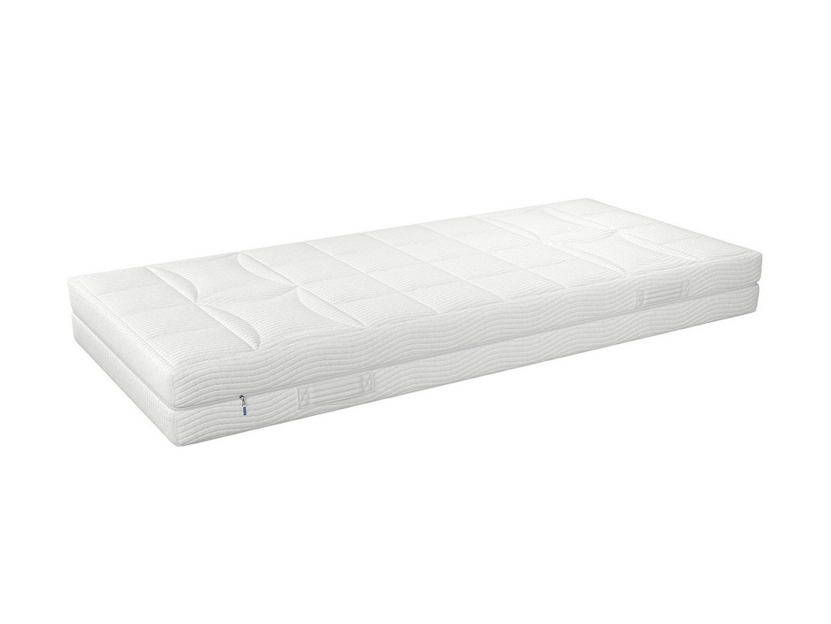 TASCHENFEDERKERNMATRATZE BIG STAR H2 90/200 cm Höhe ca. 22 cm  - Weiß, Basics, Textil (90/200cm) - MALIE