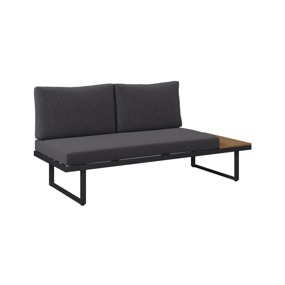 LOUNGEGARNITUR Aluminium, Stahl  - Dunkelgrau/Naturfarben, MODERN, Kunststoff/Textil - Ambia Garden