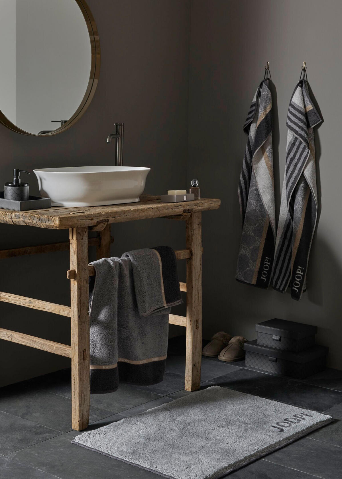 BADTEPPICH Grau 60/90 cm  - Grau, Basics, Naturmaterialien/Textil (60/90cm) - Joop!