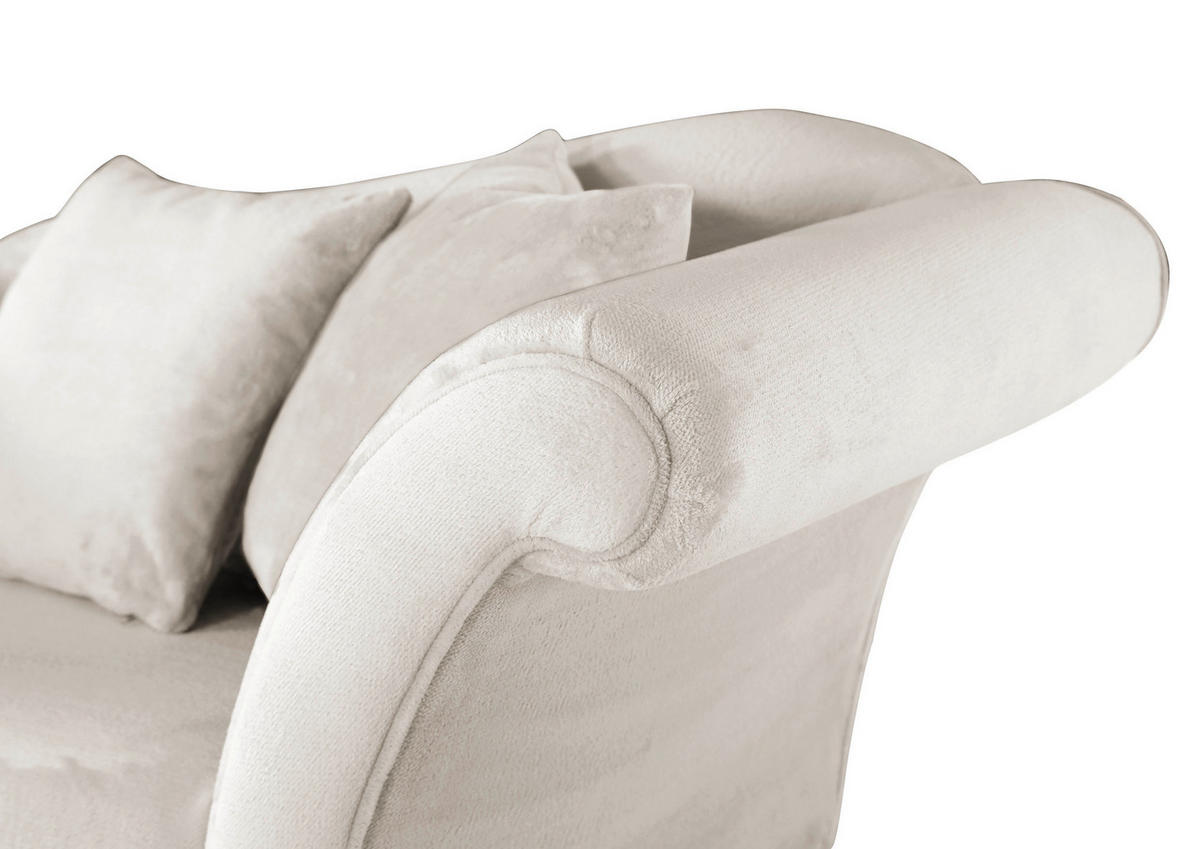 SESSEL Chenille Beige    - Beige/Schwarz, Design, Textil/Metall (138/83/85cm)
