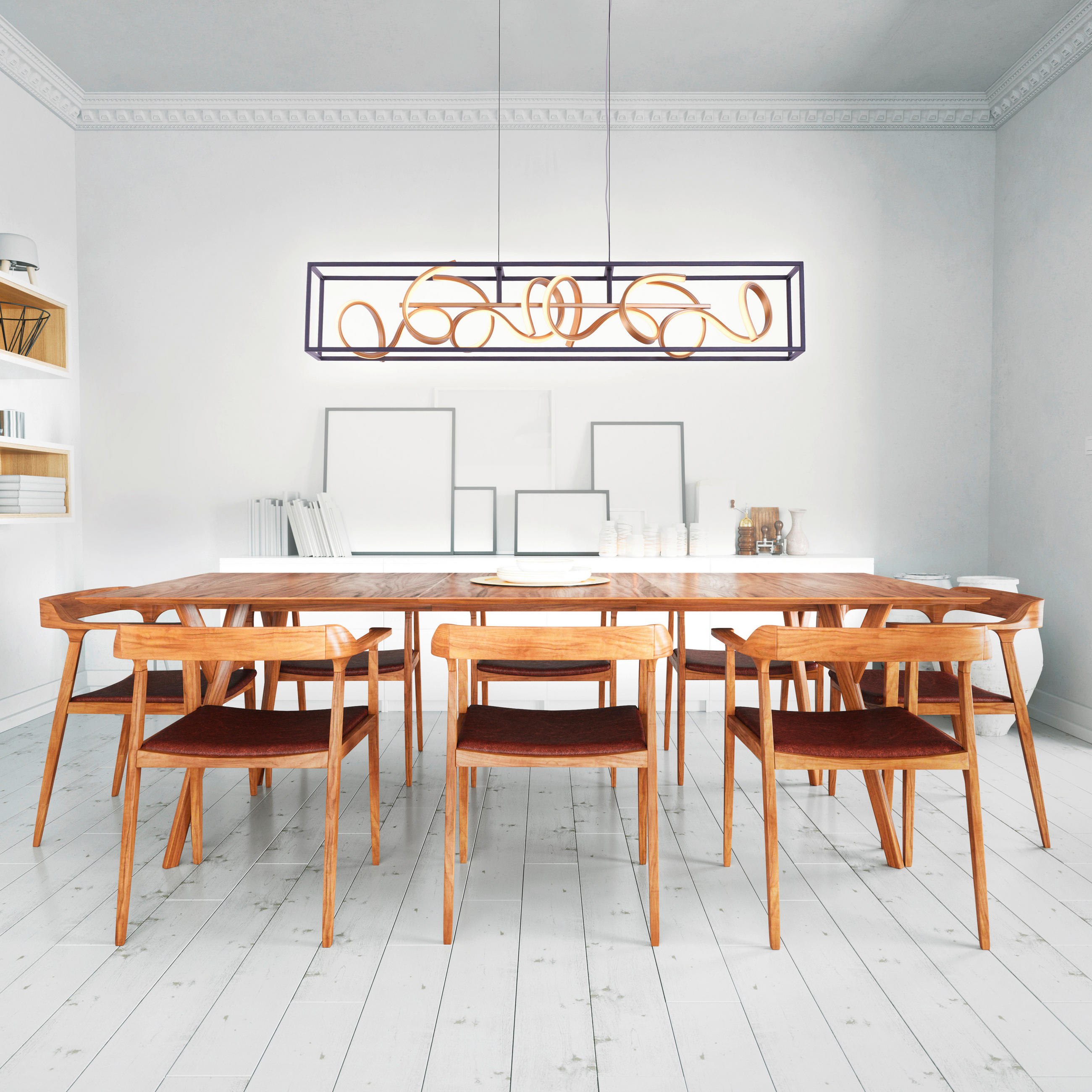 LED-HÄNGELEUCHTE Selina 114,5/25/25 cm   - Schwarz, Design, Kunststoff/Metall (114,5/25/25cm) - Paul Neuhaus