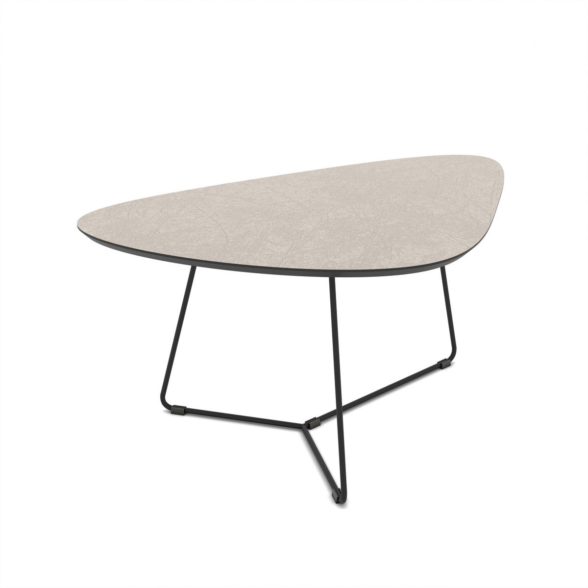 COUCHTISCH 59/87/43 cm wellenförmig Kaschmir  - Kaschmir/Schwarz, Design, Holzwerkstoff/Metall (59/87/43cm) - Livetastic