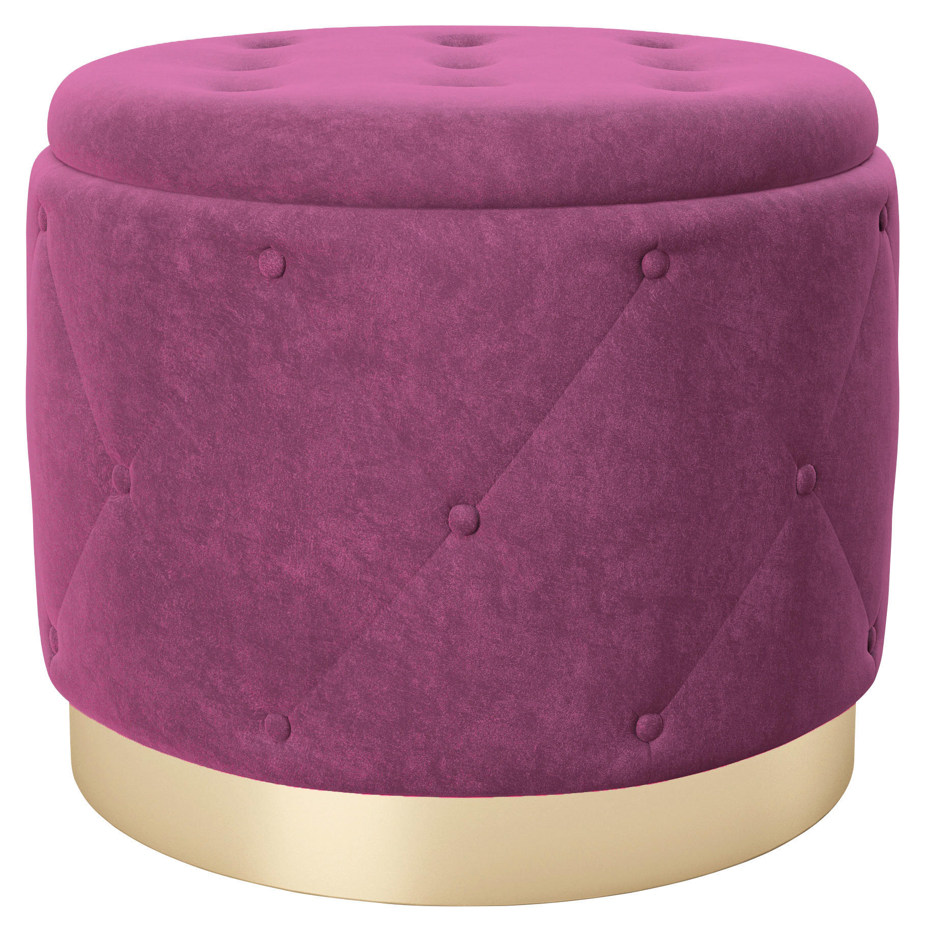HOCKER in Textil Beere  - Beere, LIFESTYLE, Textil (50/40/50cm) - Playboy
