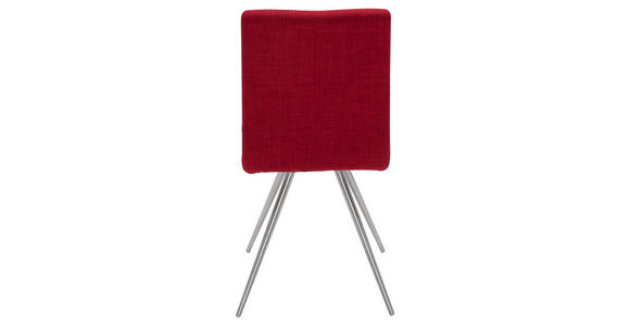 STUHL in Metall, Textil Rot - Rot, Design, Textil/Metall (46/93/55cm) - Dieter Knoll