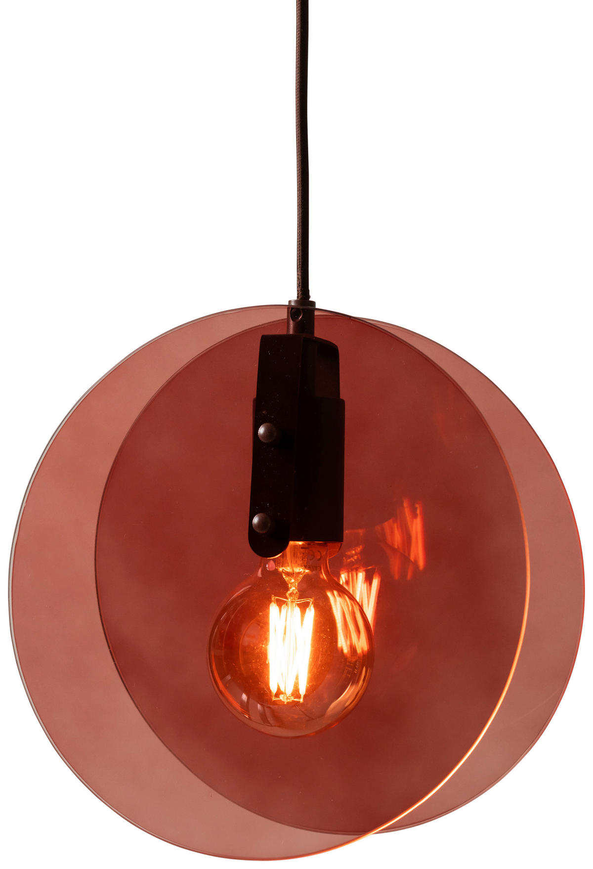 HÄNGELEUCHTE 21,5/278,5 cm  - Bordeaux, Design, Glas/Metall (21,5/278,5cm) - It's about Romi