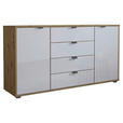 SIDEBOARD  in 140/70/43 cm  - Schieferfarben/Eiche Bianco, KONVENTIONELL, Glas/Holzwerkstoff (140/70/43cm) - Dieter Knoll