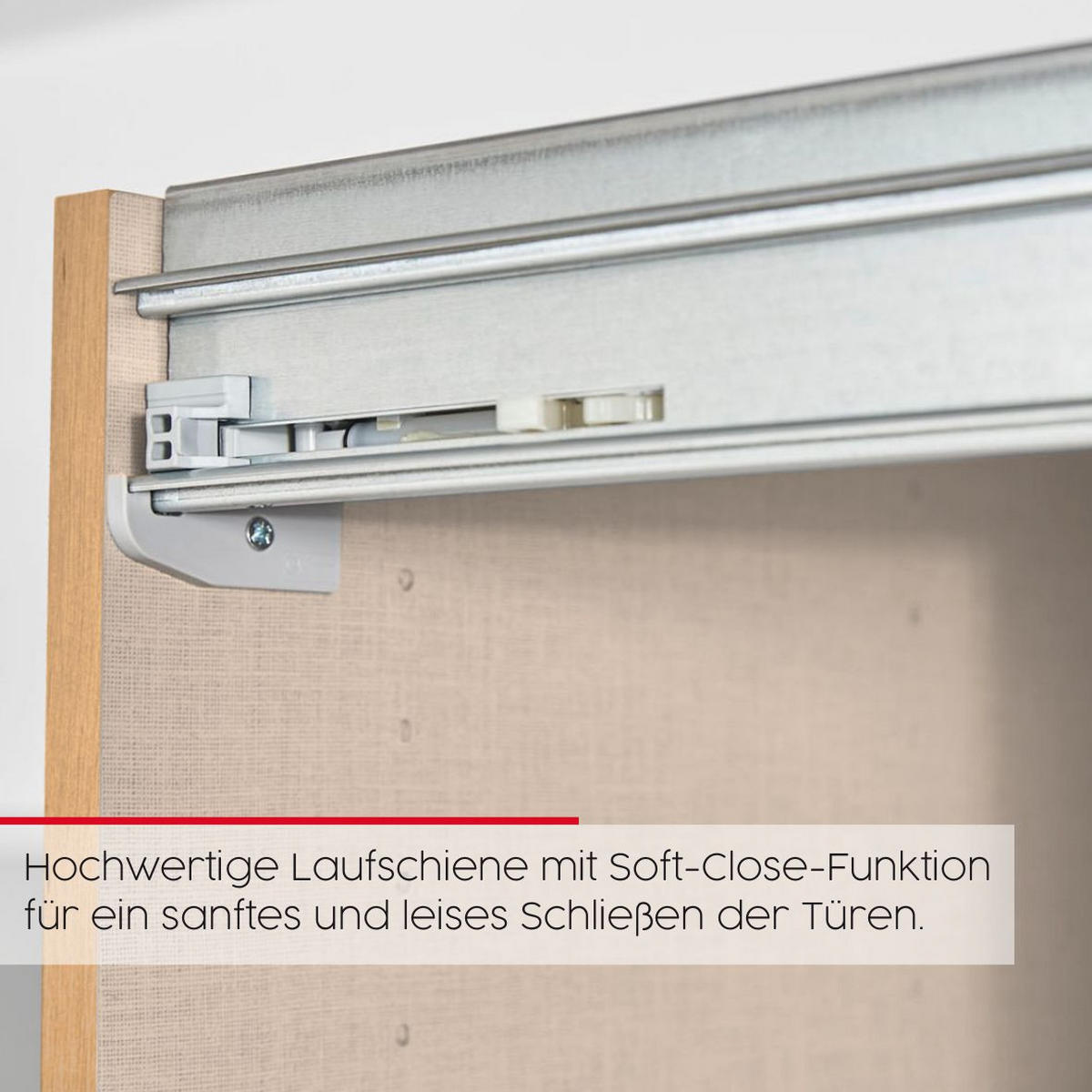 SCHWEBETÜRENSCHRANK 181/223/68 cm 2-türig Weiß  - Alufarben/Weiß, Basics, Glas/Holzwerkstoff (181/223/68cm) - Novel