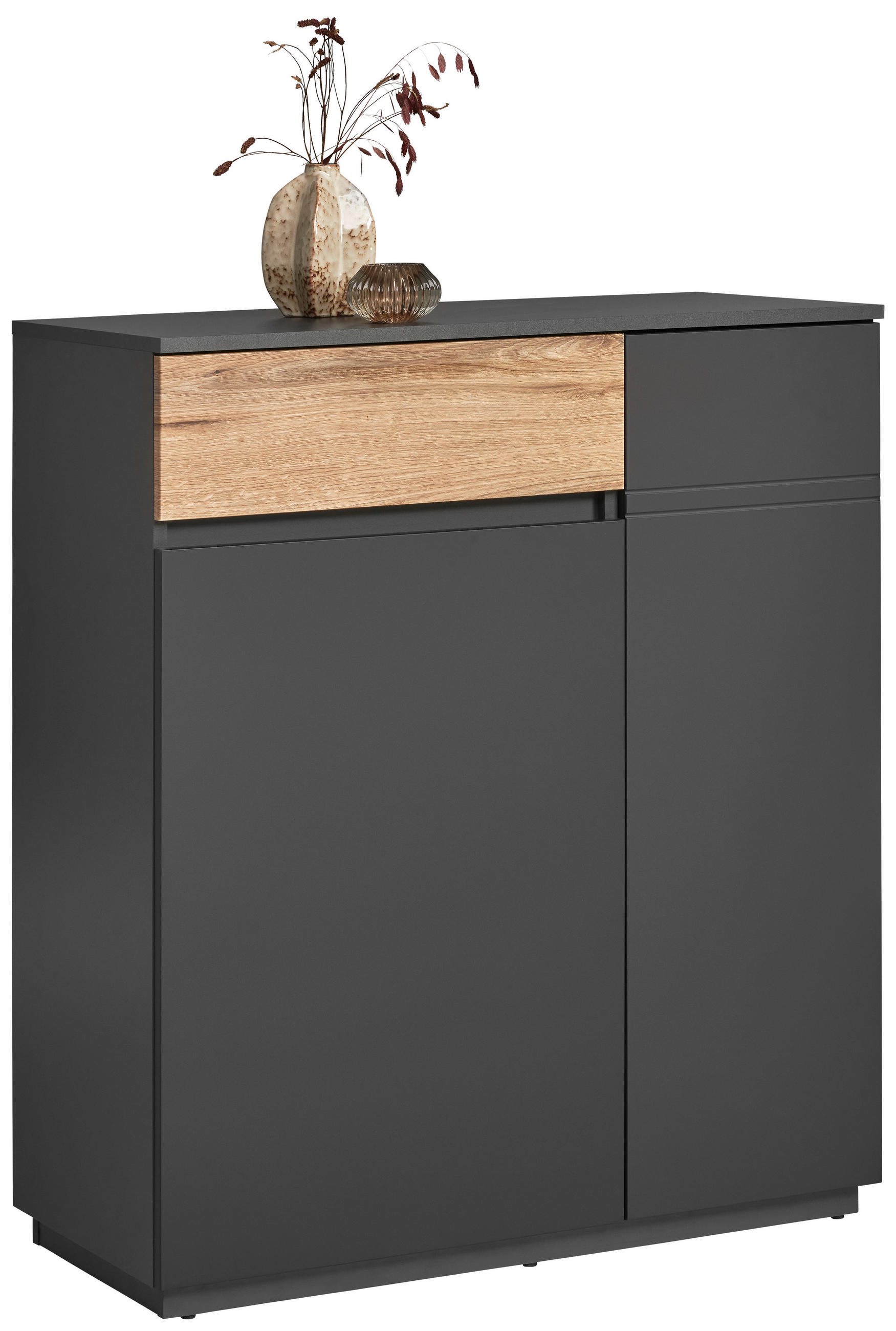 KOMMODE 90/105/42 cm Graphitfarben  - Eichefarben/Graphitfarben, Konventionell, Holzwerkstoff (90/105/42cm) - Carryhome