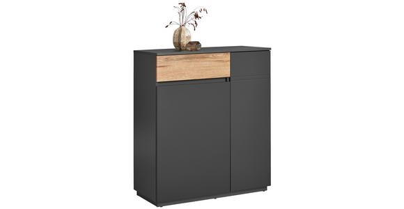 KOMMODE  in 90/105/42 cm  - Eichefarben/Graphitfarben, KONVENTIONELL, Holzwerkstoff (90/105/42cm) - Carryhome