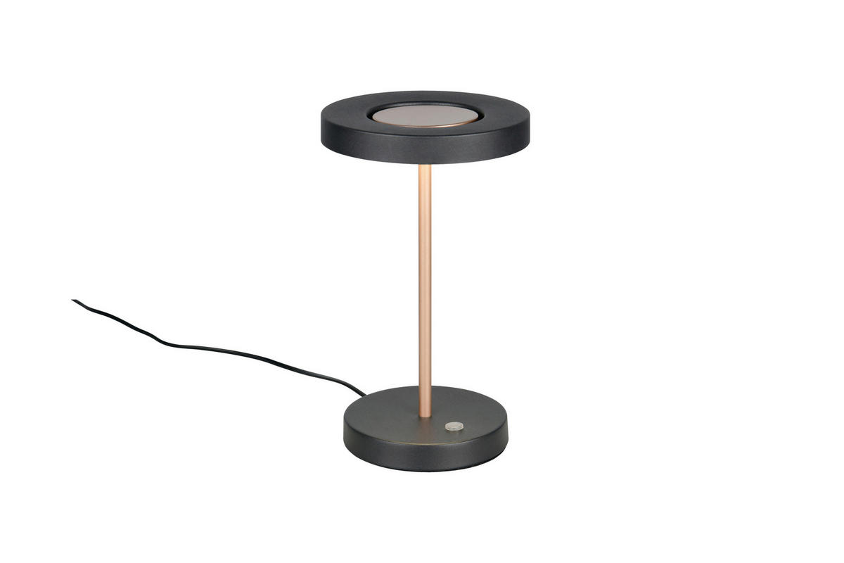 LED-TISCHLEUCHTE Guano 18/30 cm   - Schwarz/Braun, Design, Metall (18/30cm) - Trio Leuchten