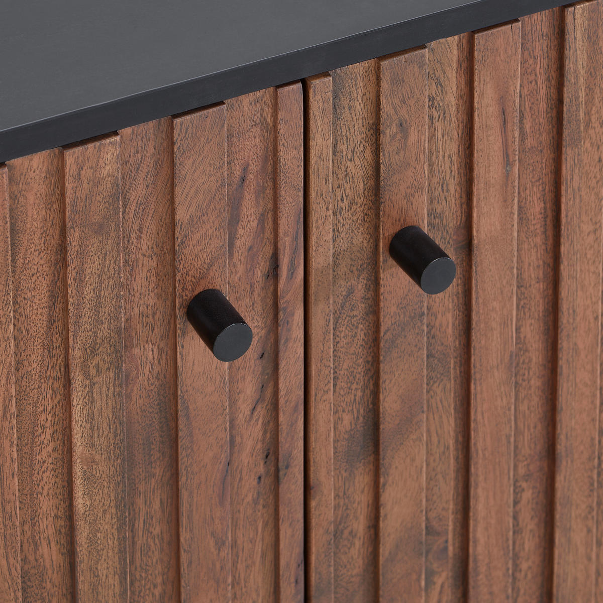 SIDEBOARD  in 155/85/40 cm  - Walnussfarben/Schwarz, LIFESTYLE, Holz/Holzwerkstoff (155/85/40cm) - MID.YOU