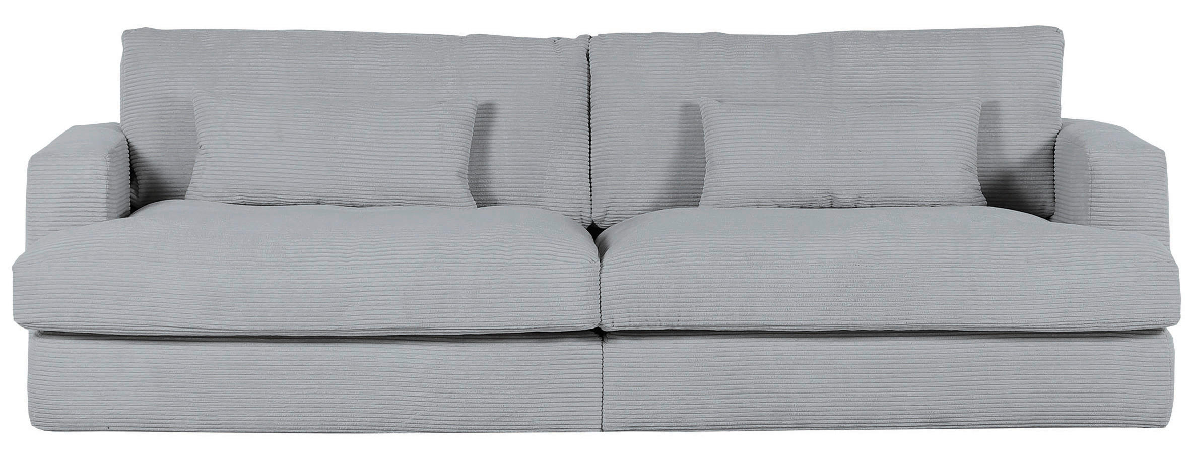 BIGSOFA in Cord Grau  - Schwarz/Grau, ROMANTIK / LANDHAUS, Kunststoff/Textil (270/67/120cm) - Landscape