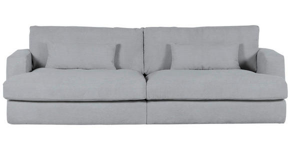 BIGSOFA Cord Grau  - Schwarz/Grau, ROMANTIK / LANDHAUS, Kunststoff/Textil (270/67/120cm) - Landscape