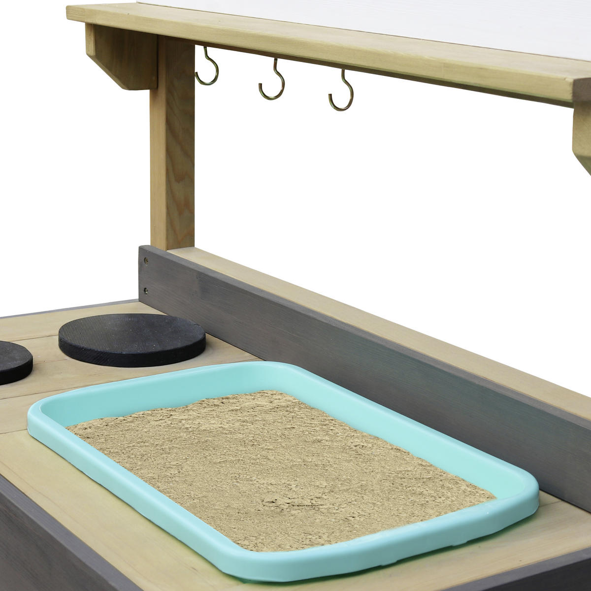 SAND & WASSER SPIELKÜCHE  - Weiß/Braun, KONVENTIONELL, Holz/Kunststoff (75/100/38,5cm) - Ambia Garden