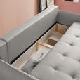 SCHLAFSOFA  in Chenille Hellgrau  - Buchefarben/Hellgrau, Design, Holz/Textil (217/97/101cm) - Carryhome