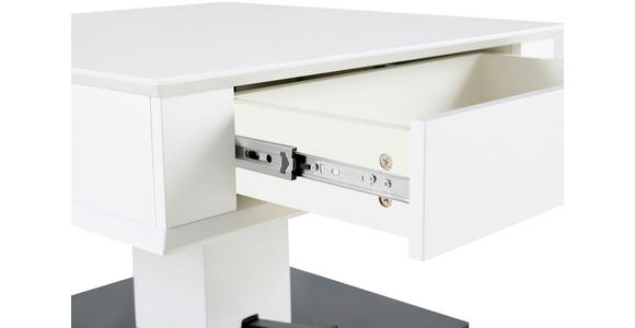 COUCHTISCH 70/70/46,5-66 cm quadratisch Schwarz, Weiß  - Schwarz/Weiß, Design, Holzwerkstoff/Metall (70/70/46,5-66cm) - Carryhome