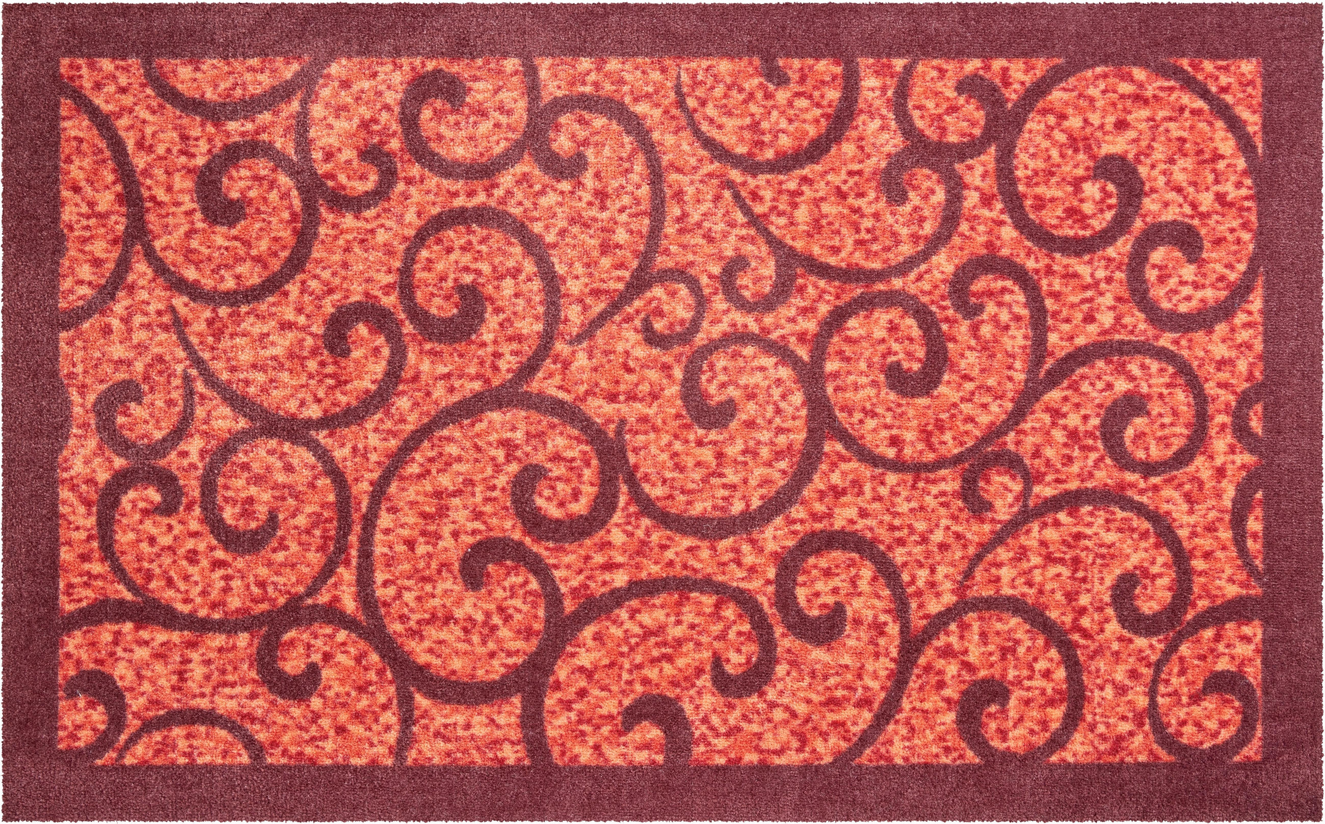 FUßMATTE 90/150 cm Grillo  - Anthrazit/Rot, LIFESTYLE, Kunststoff/Textil (90/150cm) - Grund