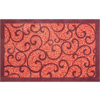 FUßMATTE 90/150 cm Grillo  - Anthrazit/Rot, LIFESTYLE, Kunststoff/Textil (90/150cm) - Grund