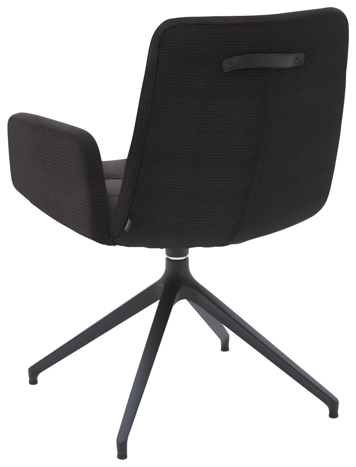 ARMLEHNSTUHL  in Cord  - Schwarz/Mokka, Design, Textil/Metall (61/88/66cm) - Dieter Knoll