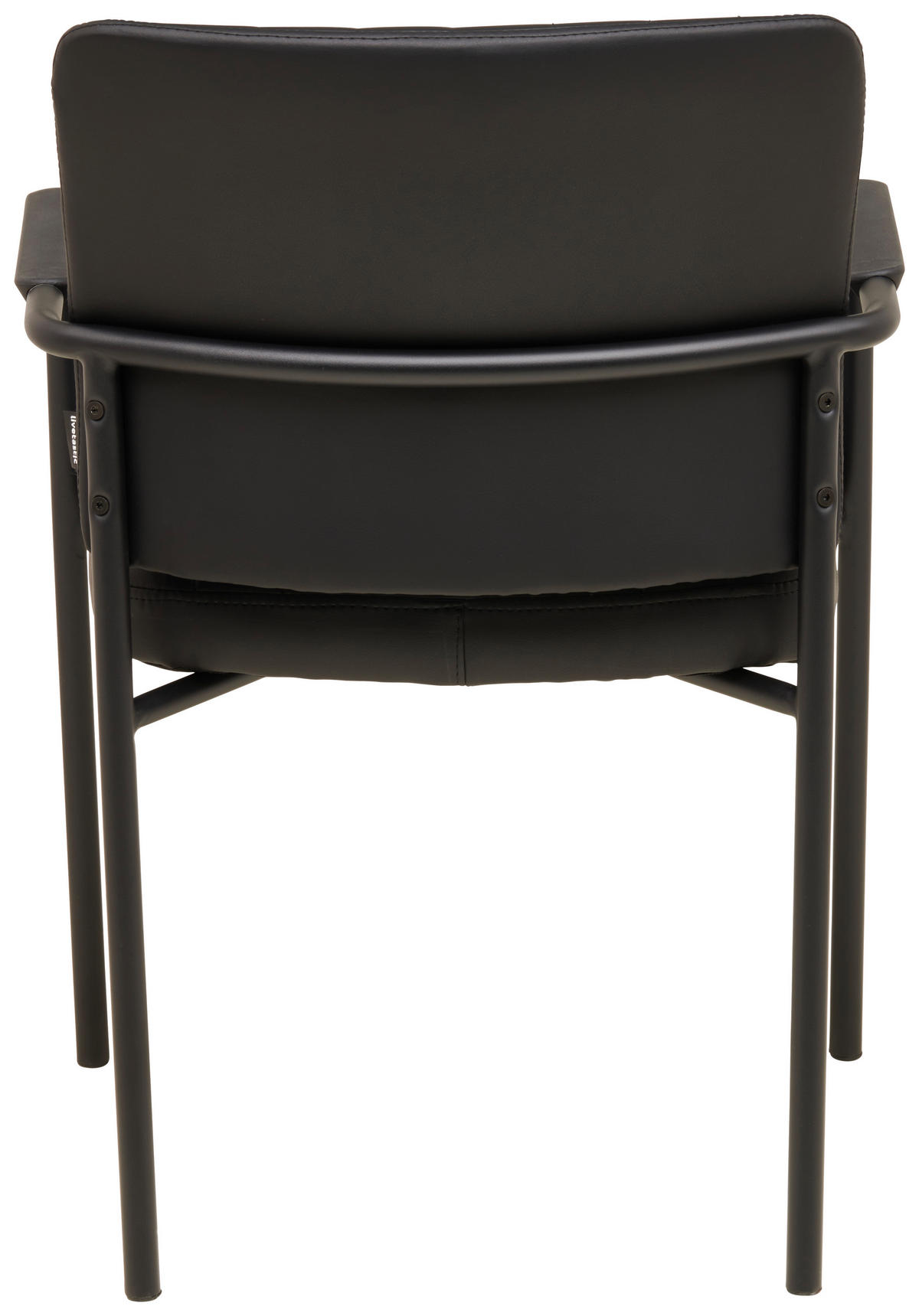 BESUCHERSTUHL  in Lederlook Schwarz  - Schwarz, LIFESTYLE, Holz/Kunststoff (56/81/63cm) - Livetastic