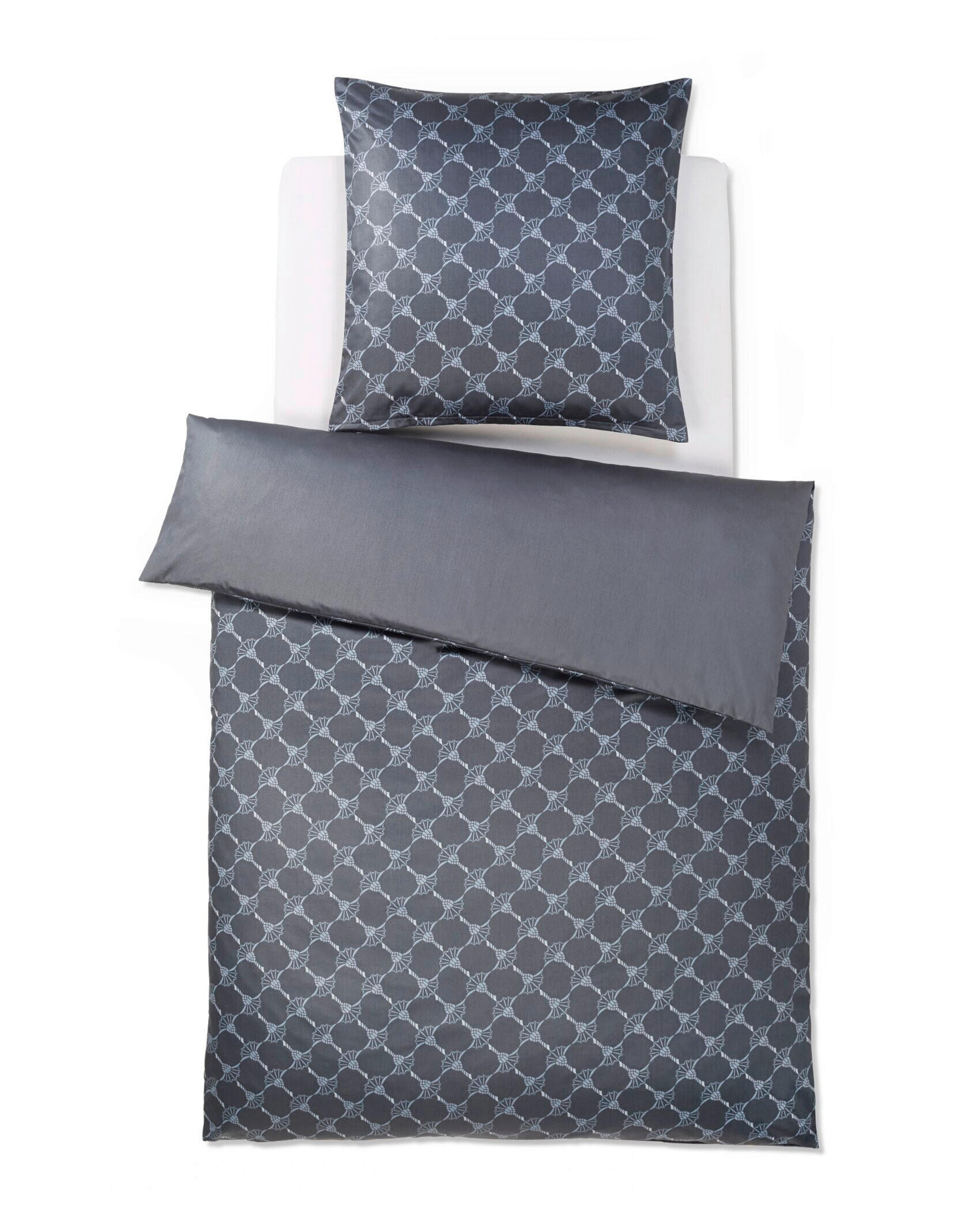 BETTWÄSCHE 2-teilig JOOP! CORNFLOWER GRADIANT Jersey 135/200 cm  - Dunkelblau/Grau, Basics, Textil (135/200cm) - Joop!