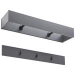 GARDEROBENPANEEL 2 Stück  in 92/11/24 cm  - Anthrazit, MODERN, Holzwerkstoff (92/11/24cm) - Hom`in