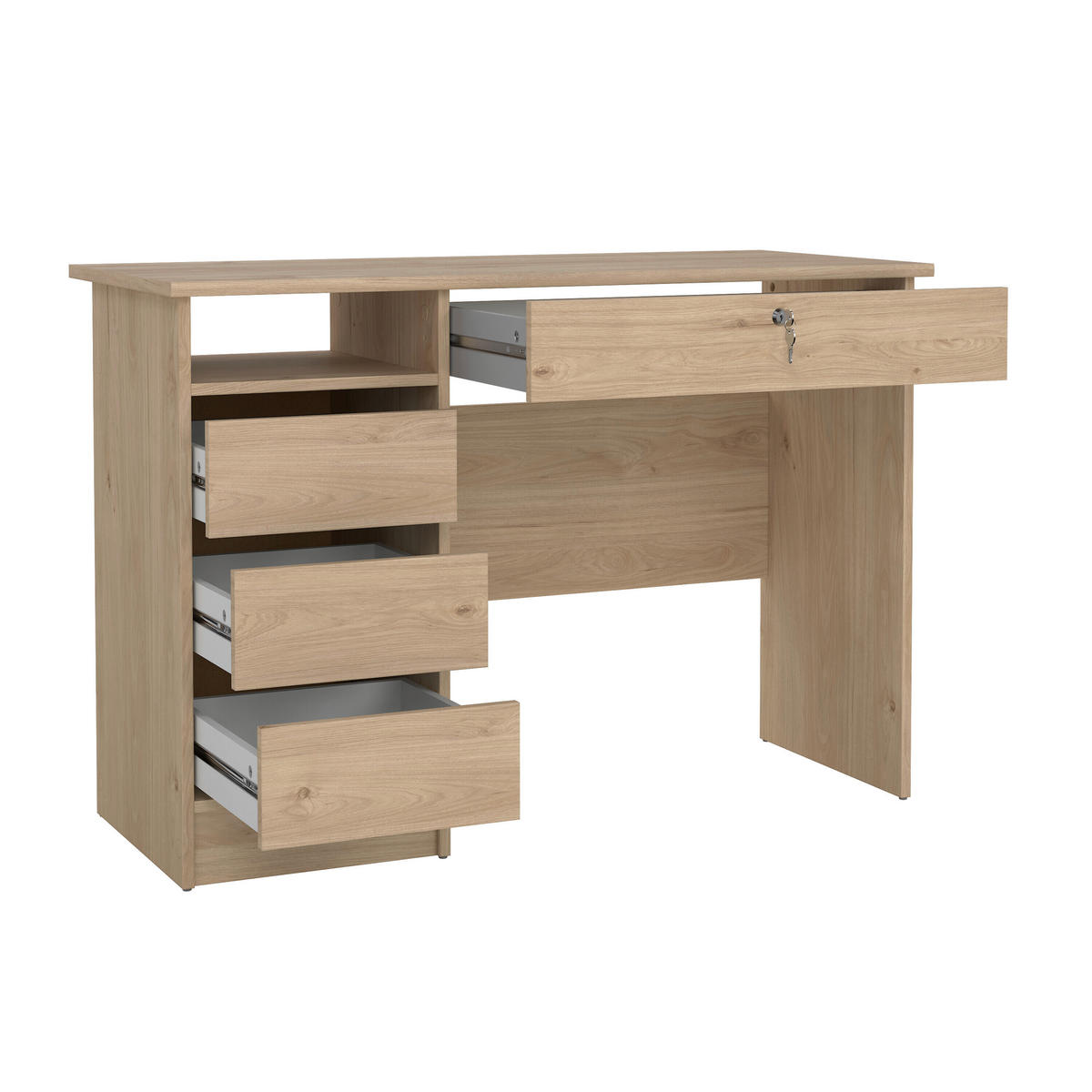 SCHREIBTISCH 109,3/48,5/75,6 cm  in Eichefarben  - Eichefarben, MODERN, Holzwerkstoff (109,3/48,5/75,6cm) - MID.YOU