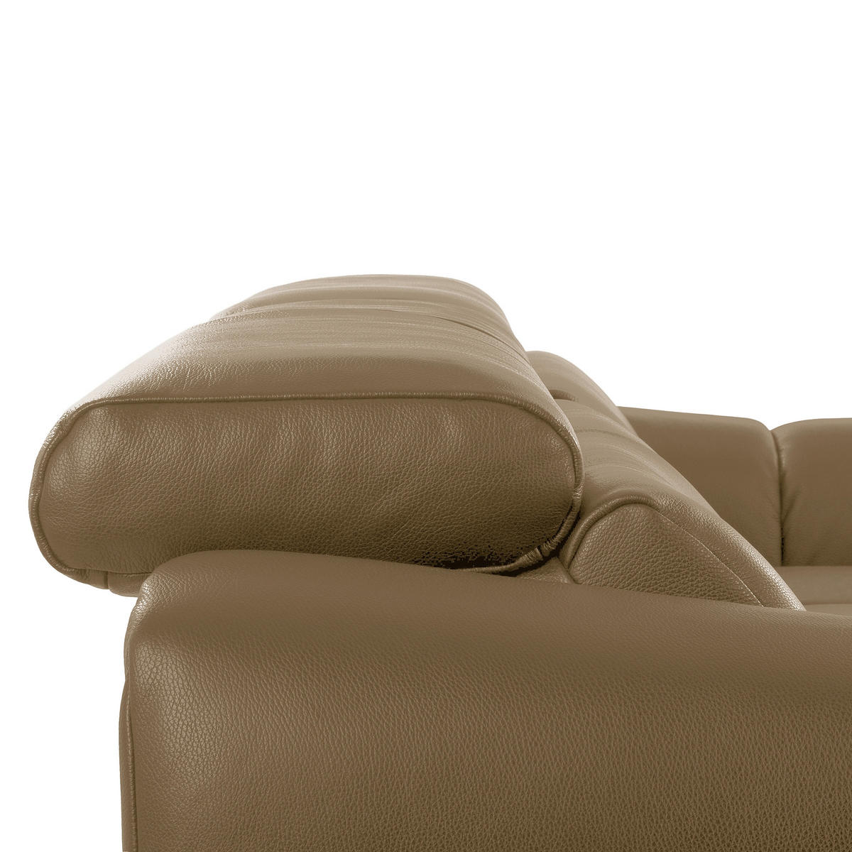 ECKSOFA  Echtleder Mokka  - Schwarz/Mokka, Design, Leder/Kunststoff (274/177cm) - Livetastic
