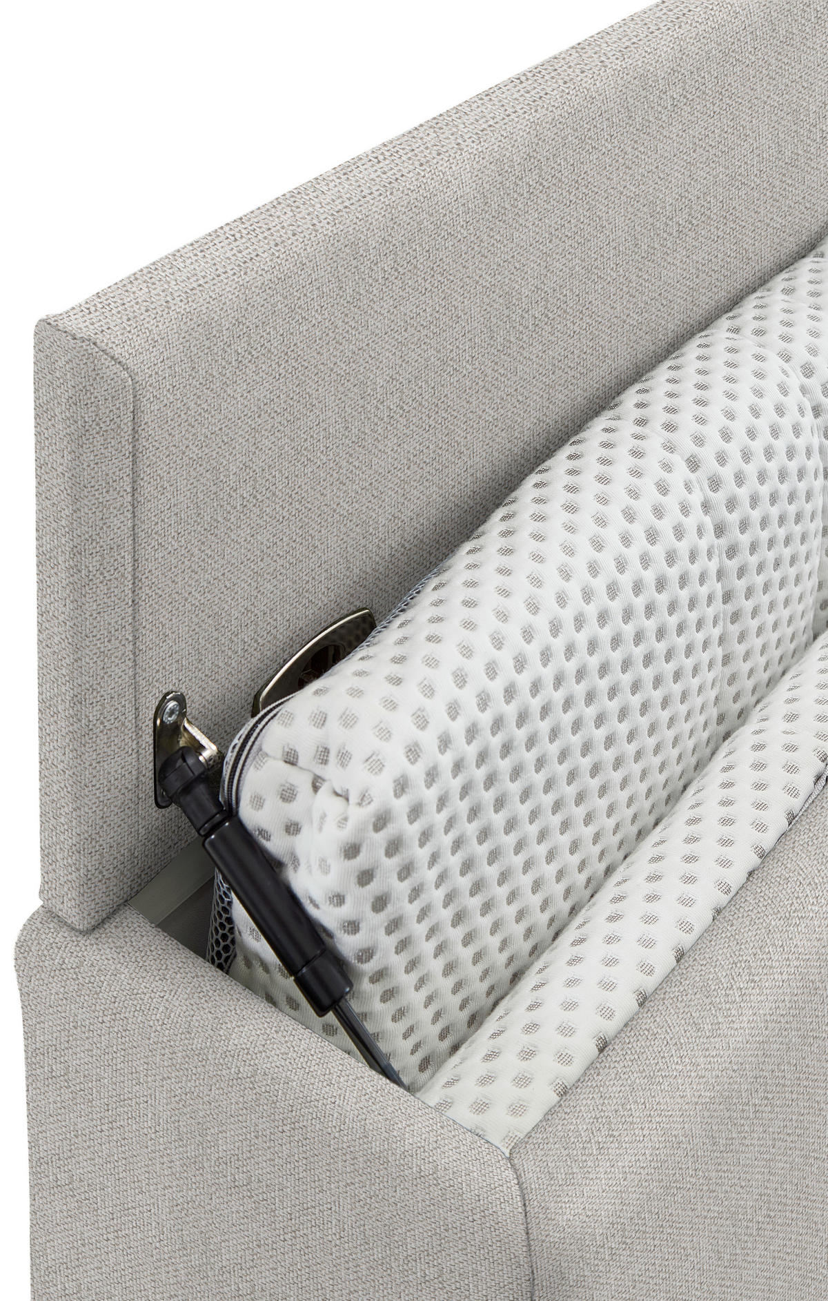 SCHLAFSOFA Flachgewebe Ecru haustierfreundlicher Bezug, Armteil rechts, Armteil links, Bettfunktion erhältlich, Schlafen auf Sitzhöhe, Stoffauswahl  - Ecru/Schwarz, Konventionell, Textil/Metall (232/77/116cm) - Dieter Knoll