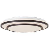 LED PLAFONJERA  - bela/crna, Osnovno, metal/plastika (38,5/8cm)
