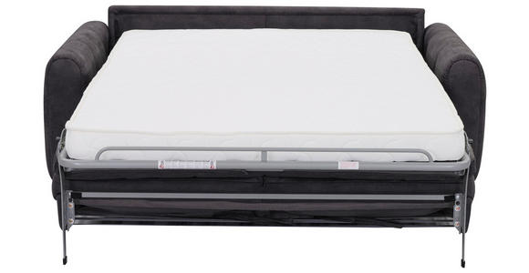 SCHLAFSOFA Leinenoptik Dunkelgrau  - Dunkelgrau/Schwarz, Design, Kunststoff/Textil (198/91/100cm) - Carryhome