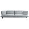 MEGASOFA in Flachgewebe Grau  - Schwarz/Grau, Design, Holzwerkstoff/Textil (339/92/99cm) - Moderano