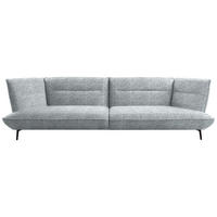 MEGASOFA in Flachgewebe Grau  - Schwarz/Grau, Design, Holzwerkstoff/Textil (339/92/99cm) - Moderano