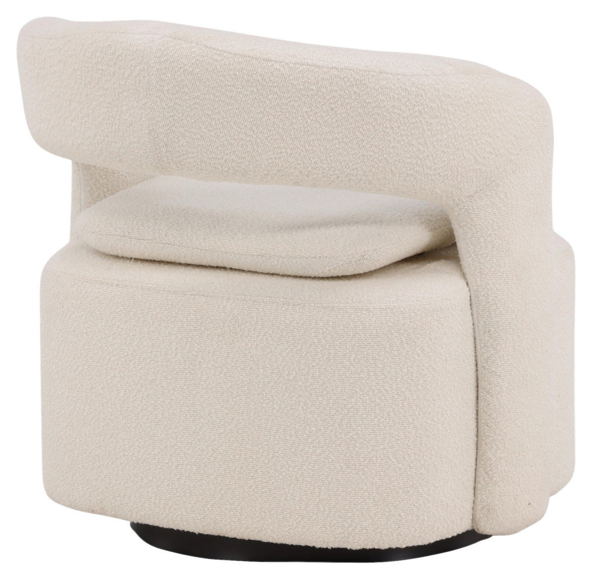 SESSEL in Bouclé Weiß  - Weiß, Design, Textil/Metall (69/75/72cm) - Livetastic