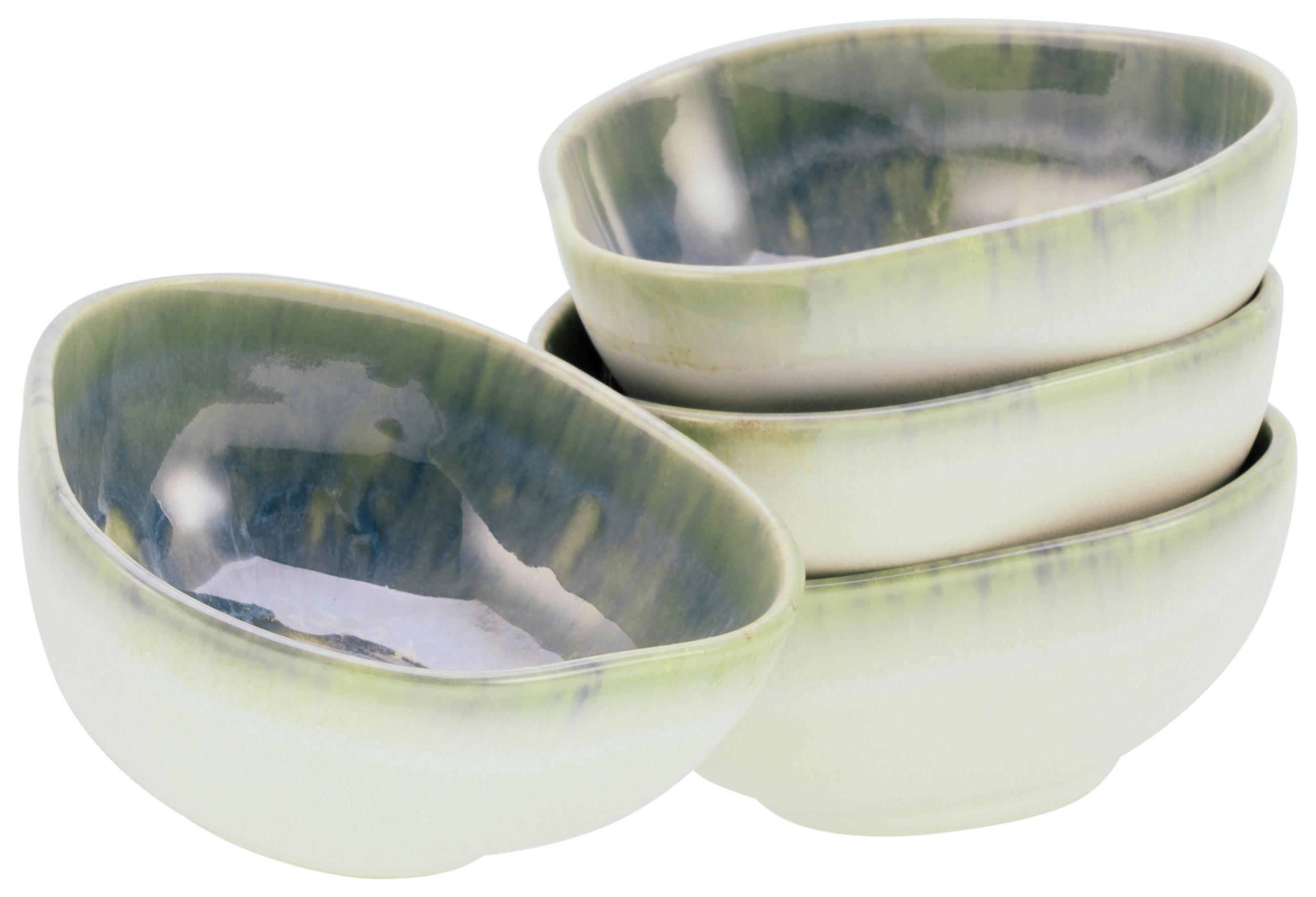 DIPSCHALENSET Keramik Steinzeug  - Blau/Grün, Basics, Keramik (11,5/5/10cm) - Creatable