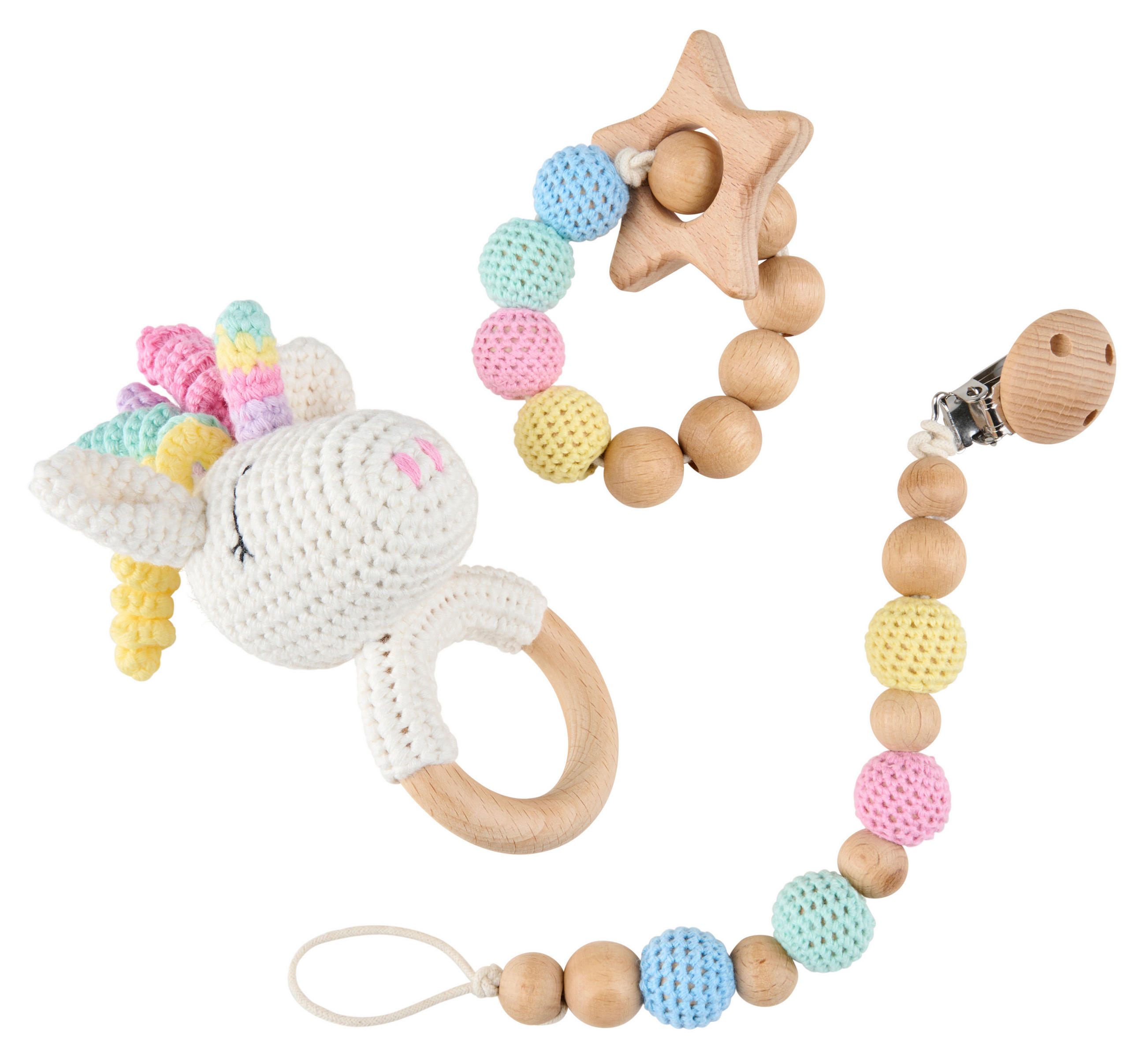 KINDERSPIELSET  - Multicolor, Basics, Holz/Textil - Patinio
