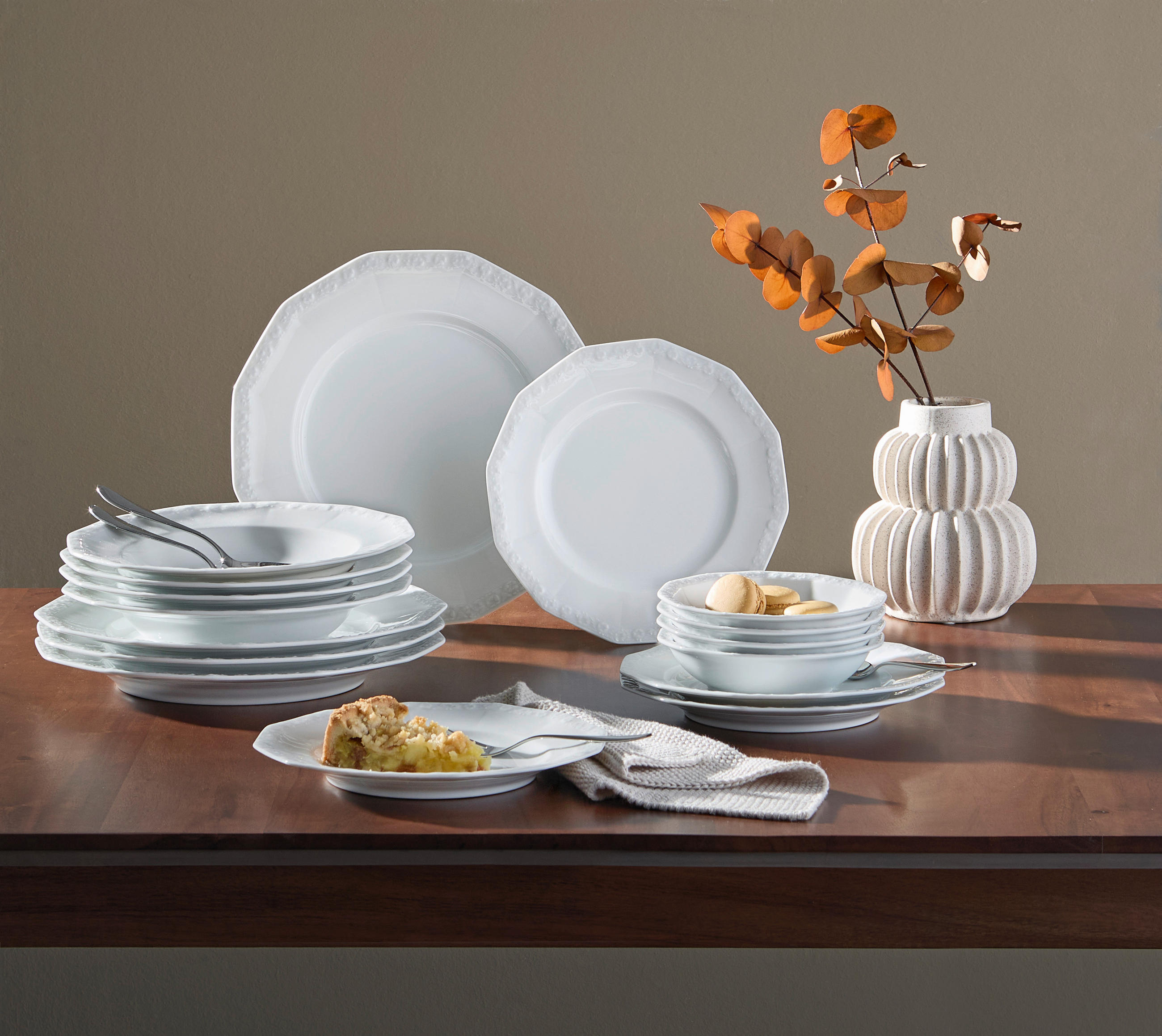 KOMBISERVICE Weiß 16-teilig Maria weiß  - Weiß, KONVENTIONELL, Keramik (40/40/30cm) - Rosenthal