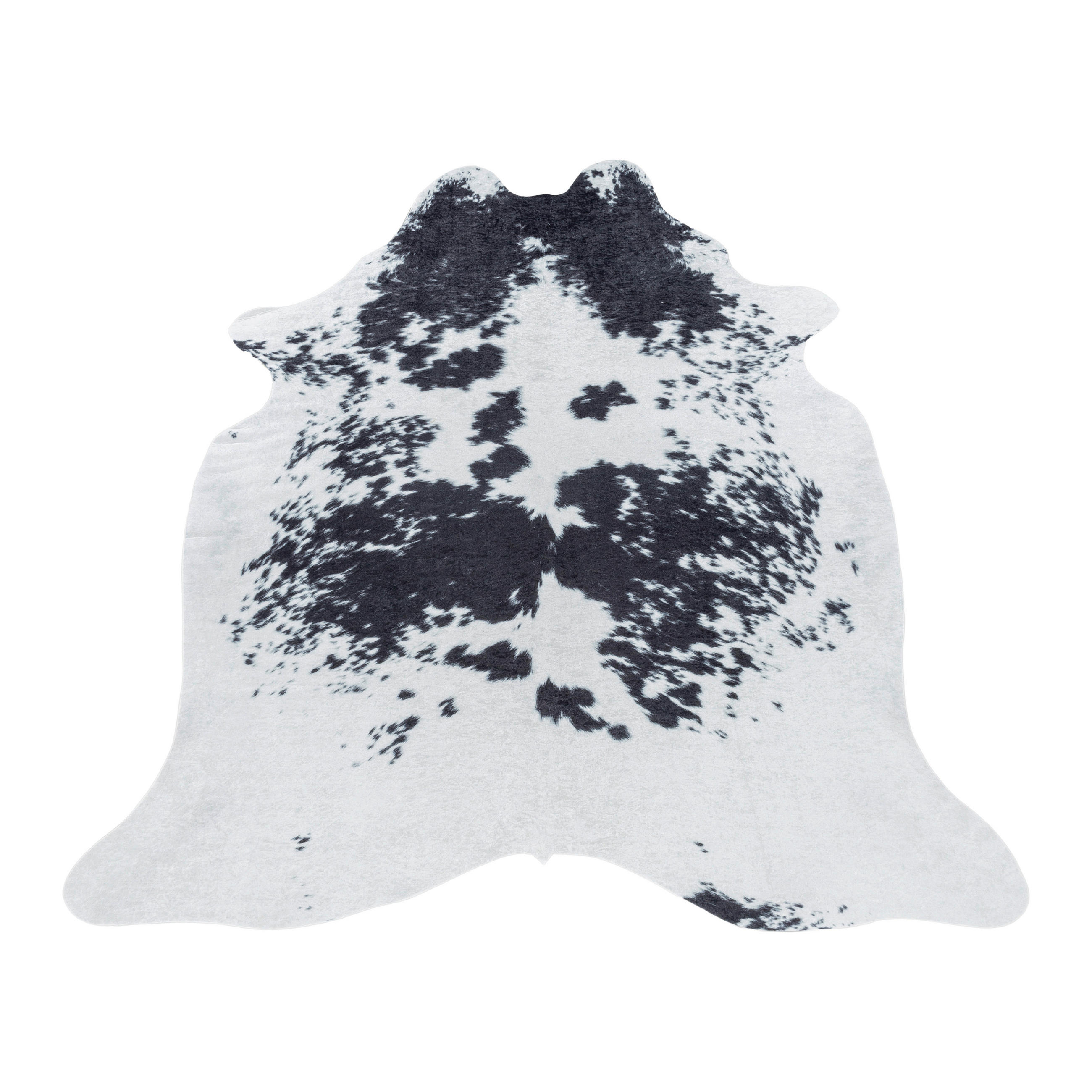 Thumbnail - Novel Fellteppich Etosha, Schwarz, Weiß, Textil, Lederoptik, Tierform, 150x200 cm, Oeko-Tex® Standard 100, für Fußbodenh...