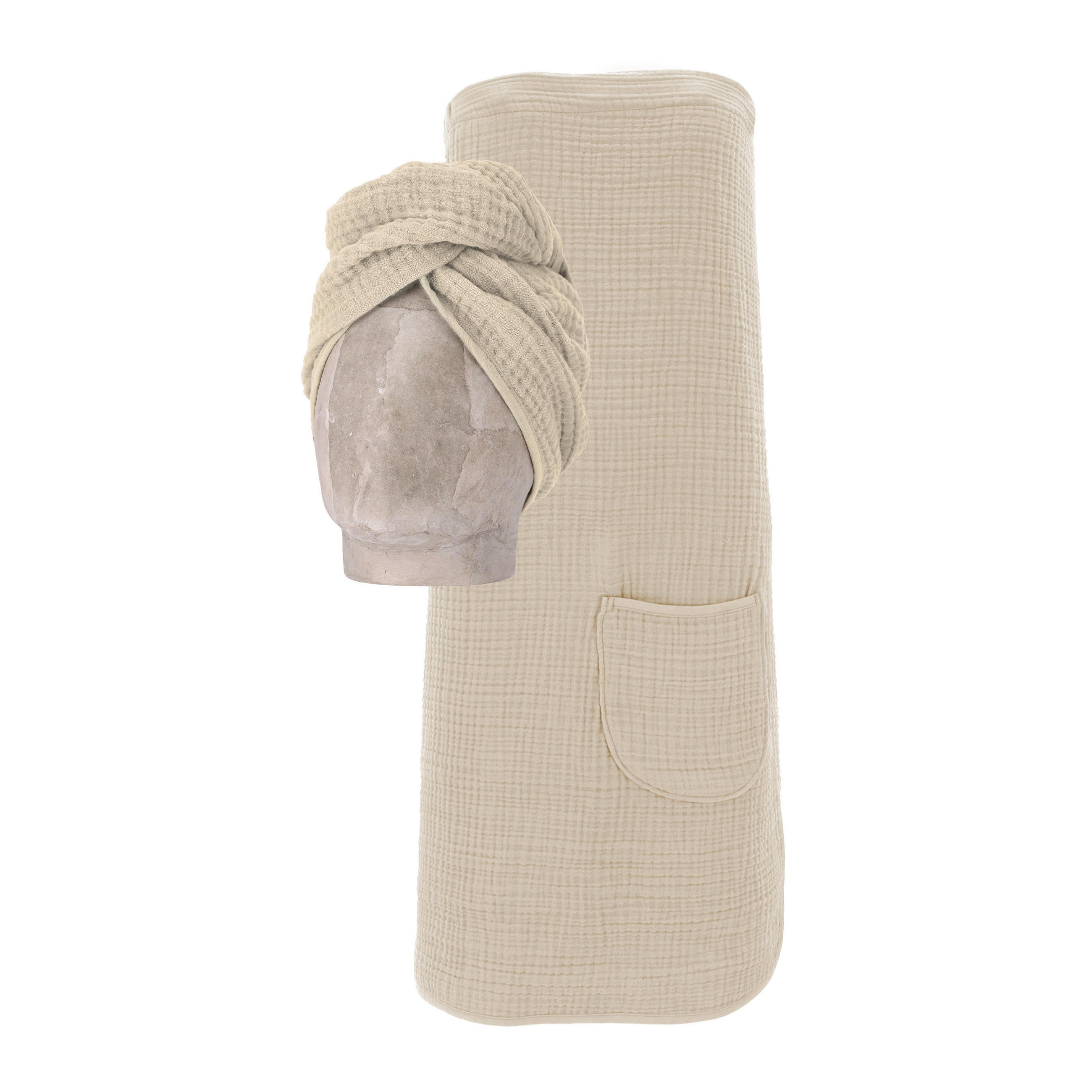 WELLNESS SET  Wellness Set  bež   - bež, Basics, tekstil (125cm) - Vossen