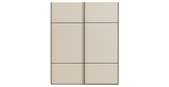 SCHWEBETÜRENSCHRANK 181/223/68 cm 2-türig Champagner - Champagner/Schwarz, KONVENTIONELL, Holzwerkstoff/Metall (181/223/68cm) - Novel