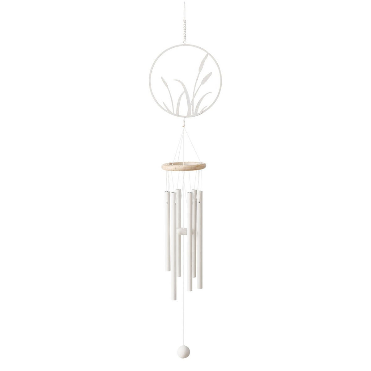 WINDSPIEL - Creme/Braun, Basics, Holz/Textil (74/16/10cm)