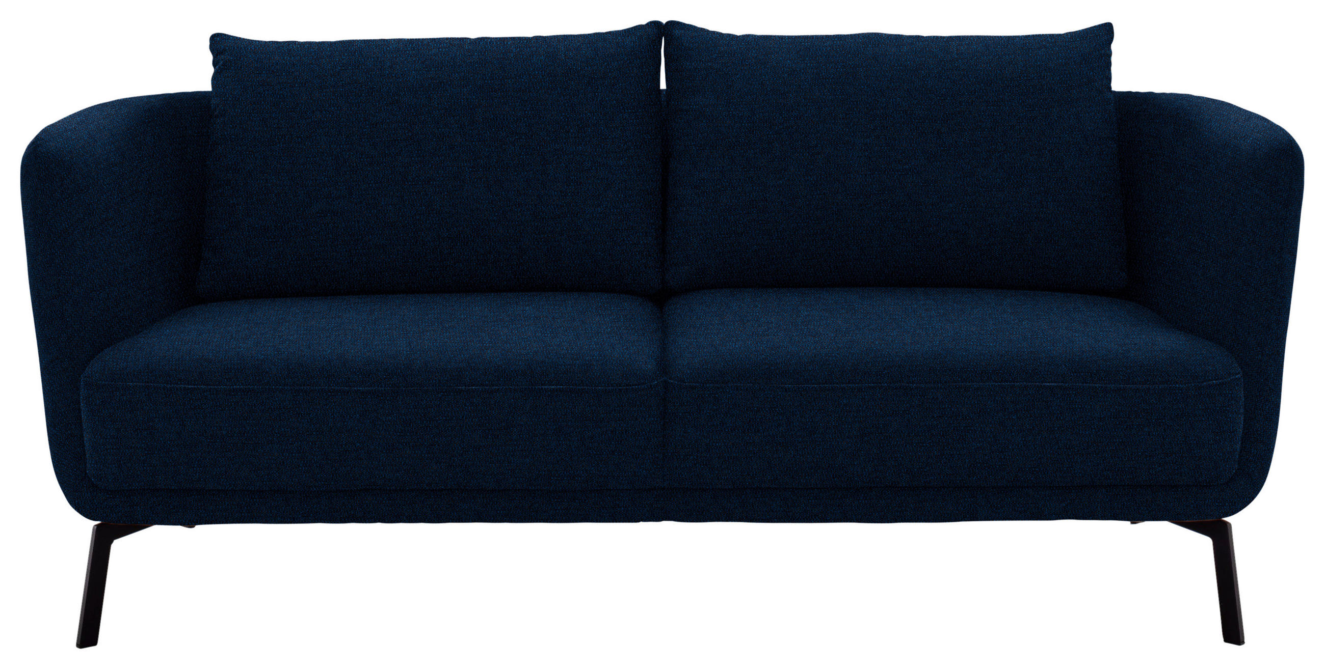 2,5-SITZER  in Flachgewebe Dunkelblau  - Schwarz/Dunkelblau, Design, Textil/Metall (190/71/91cm) - Schöner Wohnen