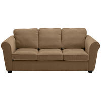 3-SITZER-SOFA Chenille Goldbraun  - Goldbraun/Schwarz, KONVENTIONELL, Kunststoff/Textil (226/88/86cm) - Carryhome