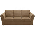3-SITZER-SOFA  in Chenille Goldbraun  - Goldbraun/Schwarz, KONVENTIONELL, Kunststoff/Textil (226/88/86cm) - Carryhome