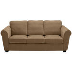 3-SITZER-SOFA  in Chenille Goldbraun  - Goldbraun/Schwarz, KONVENTIONELL, Kunststoff/Textil (226/88/86cm) - Carryhome