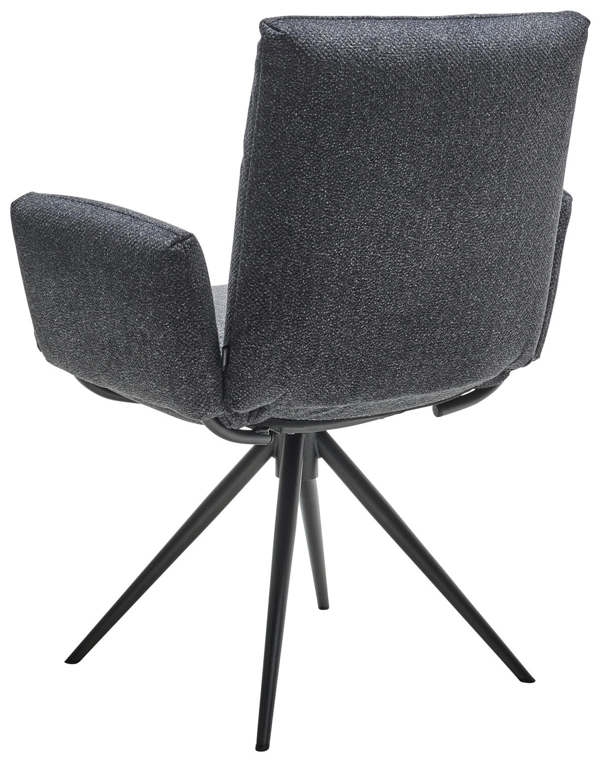 ARMLEHNSTUHL  in beflockt  - Dunkelgrau/Anthrazit, Design, Textil/Metall (70/89/68cm) - Dieter Knoll