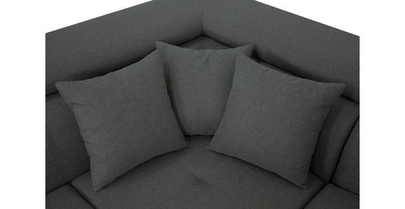 ECKSOFA inkl. Funktionen Grau Webstoff  - Silberfarben/Grau, Design, Textil/Metall (226/257cm) - Xora