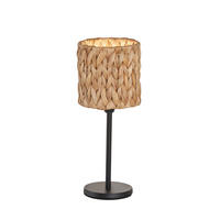TISCHLEUCHTE - Sandfarben/Schwarz, Natur, Holz/Metall (13/33cm) - Fischer & Honsel